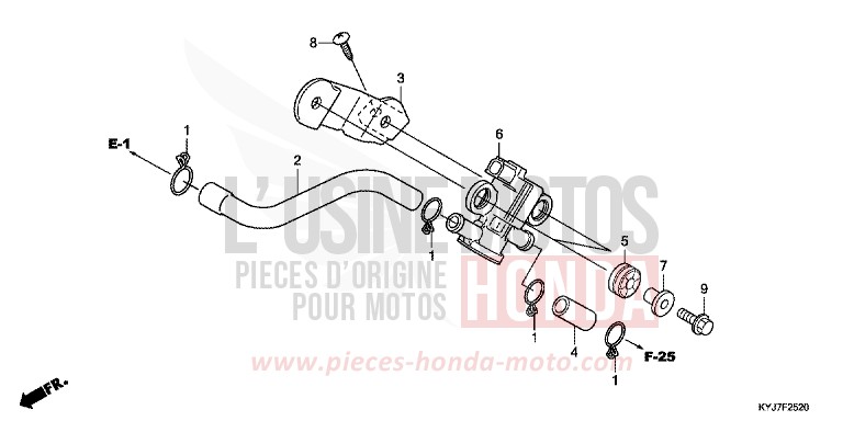 AIR INJECTION SOLENOID VALVE for CBR250R ABS PEARL HIMALAYAS WHITE (NHA87) from 2013